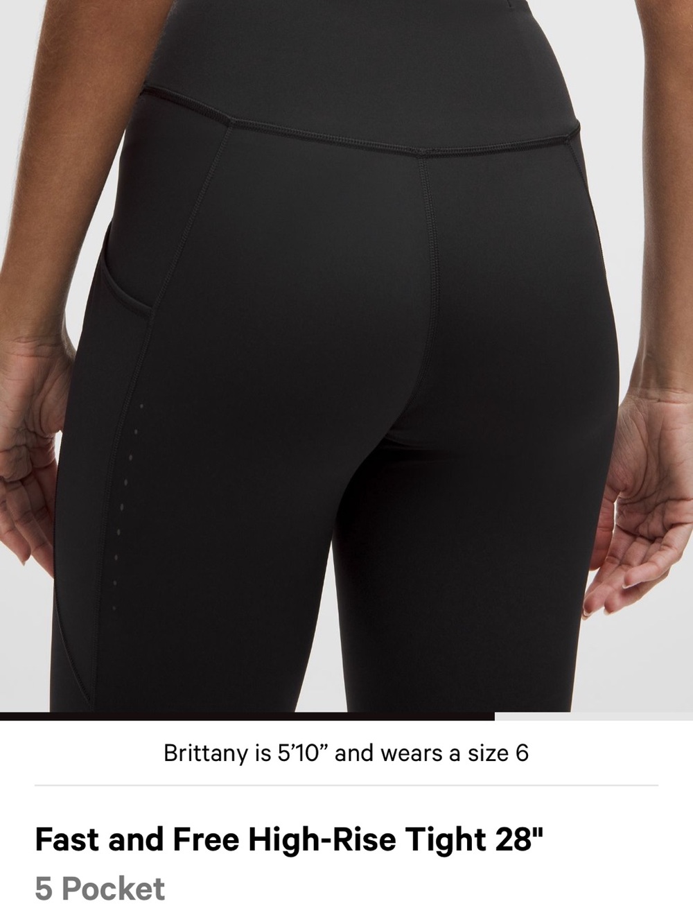 lululemon athletica Black High-Rise Leggings with Side Pockets